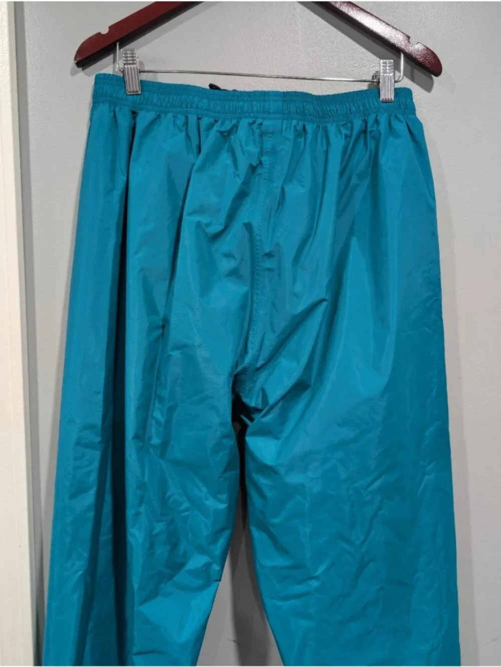 Vintage L.L. Bean Gore-Tex Rain Track Nylon Pants - Men's Size L Teal Blue